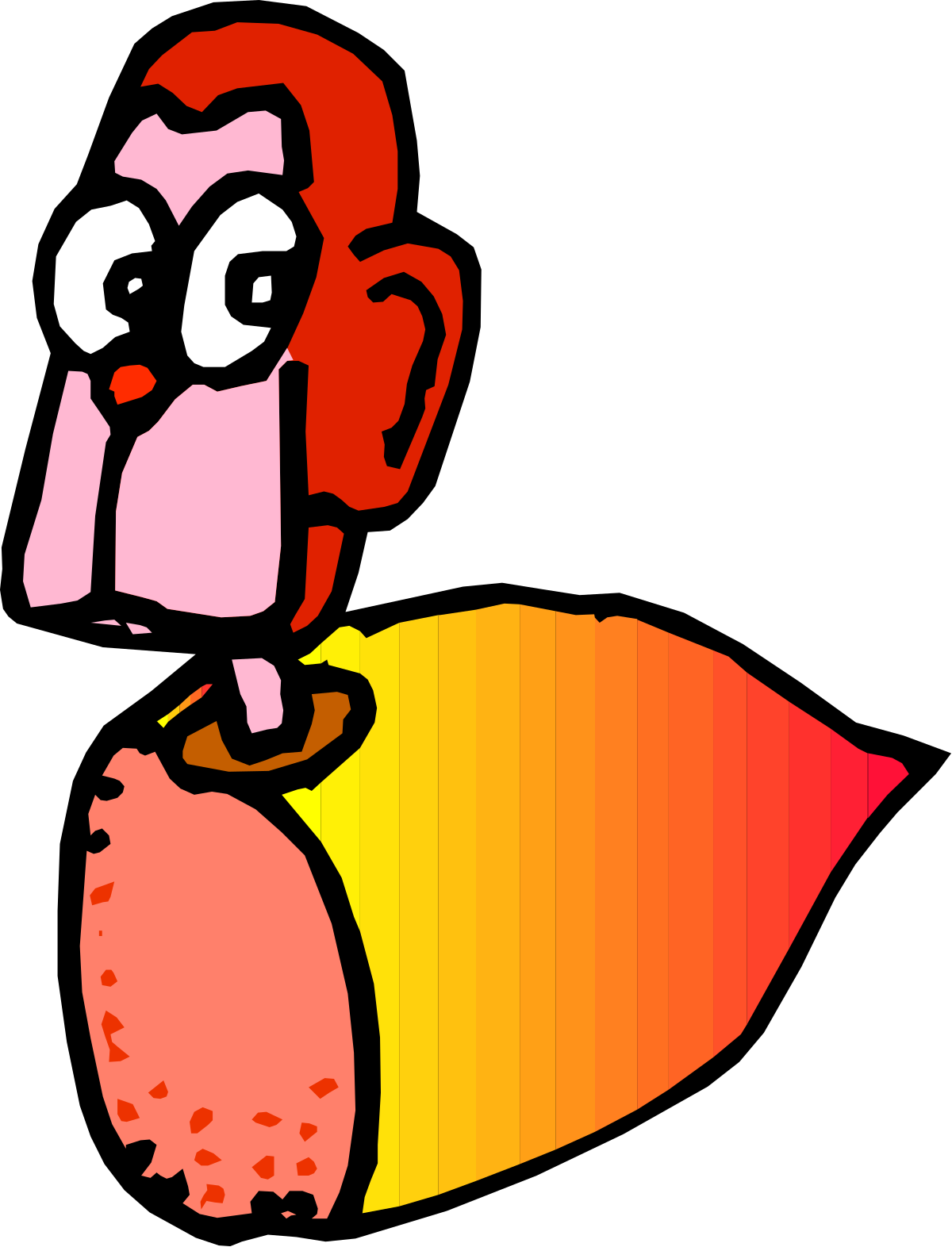 a cartoon character with a red hair and a yellow shirt clip art png transparent Cartoon Character with Red Hair and Yellow Shirt - Fun Clipart for Various Uses