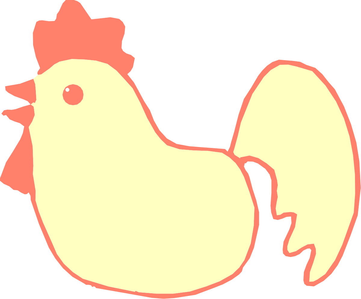 a chicken with a red comb on its head clip art png transparent Chicken with Red Comb Clipart: Vibrant Farm Animal Graphics