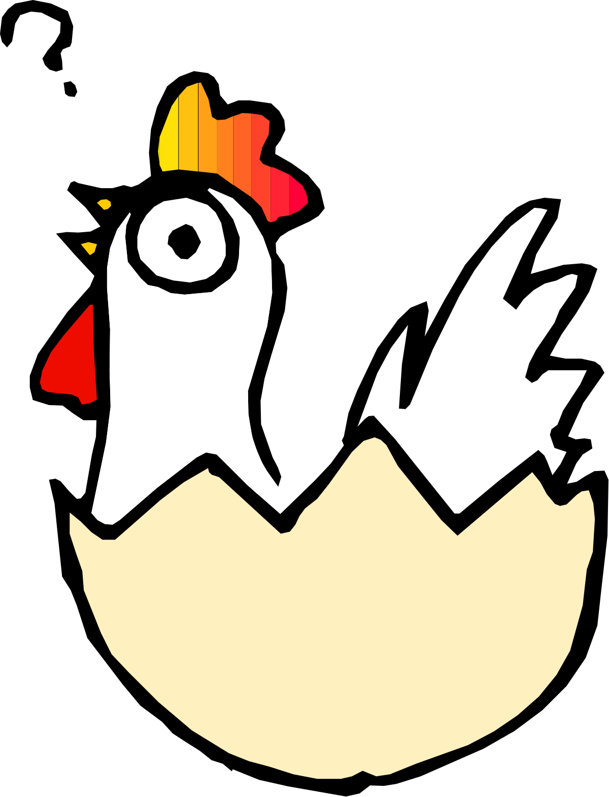 Chicken Inside Egg Shell Clipart: Adorable and Playful SVG Illustrations