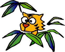 Cat with Green Leaf on Head - Whimsical Clipart for Fun Projects