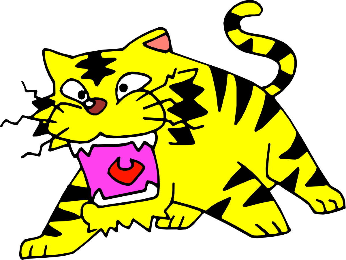 Yellow Cat with Pink Heart - Adorable Clipart for Your Designs
