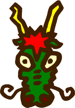 Cartoon Character with Red Star on Head - Fun Clipart
