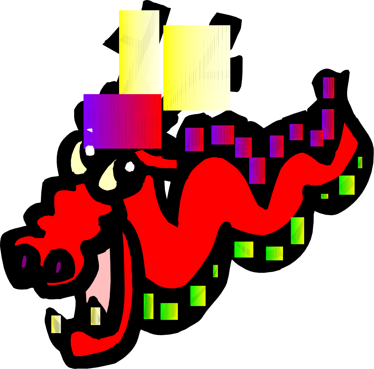 Bold Red and Yellow Logo Clipart for Eye-Catching Designs