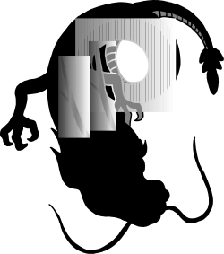 White Logo on Black Background - Elegant Clipart Design