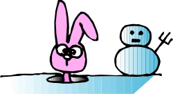 Rabbit Clipart: Playful Bunnies on a Table
