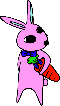 Rabbit with Carrot Clipart: Adorable and Vibrant SVG Imagery