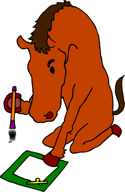Cow Writing on Paper Clipart: Whimsical Farmyard Scene