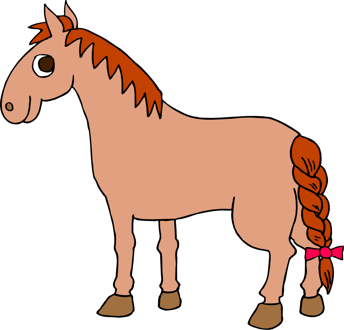 a horse with a pink mane and a brown mane clip art png transparent Horse with Pink Mane and Brown Accents - Stunning Clipart Collection