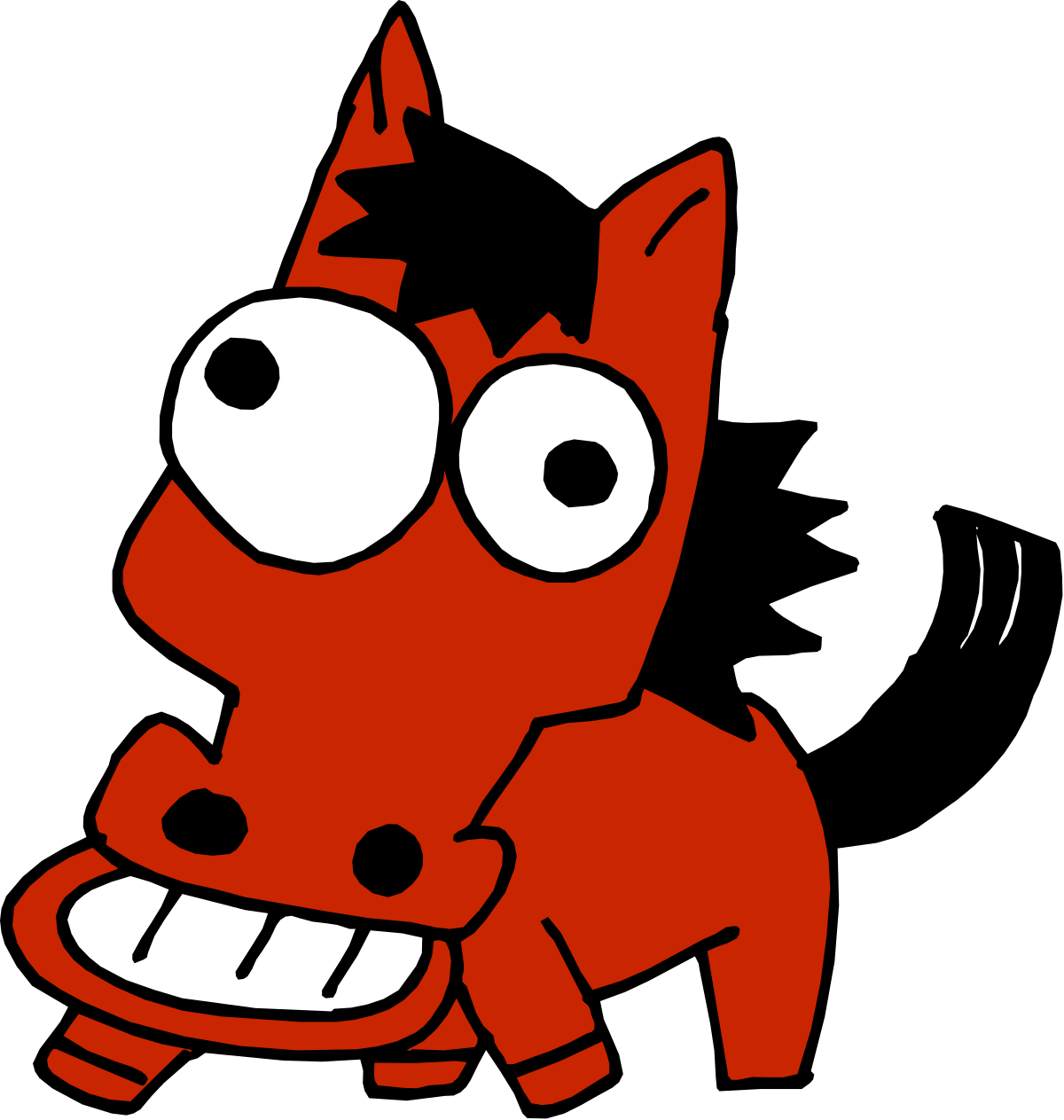 Cartoon Dog with Red Nose - Playful and Fun Clipart