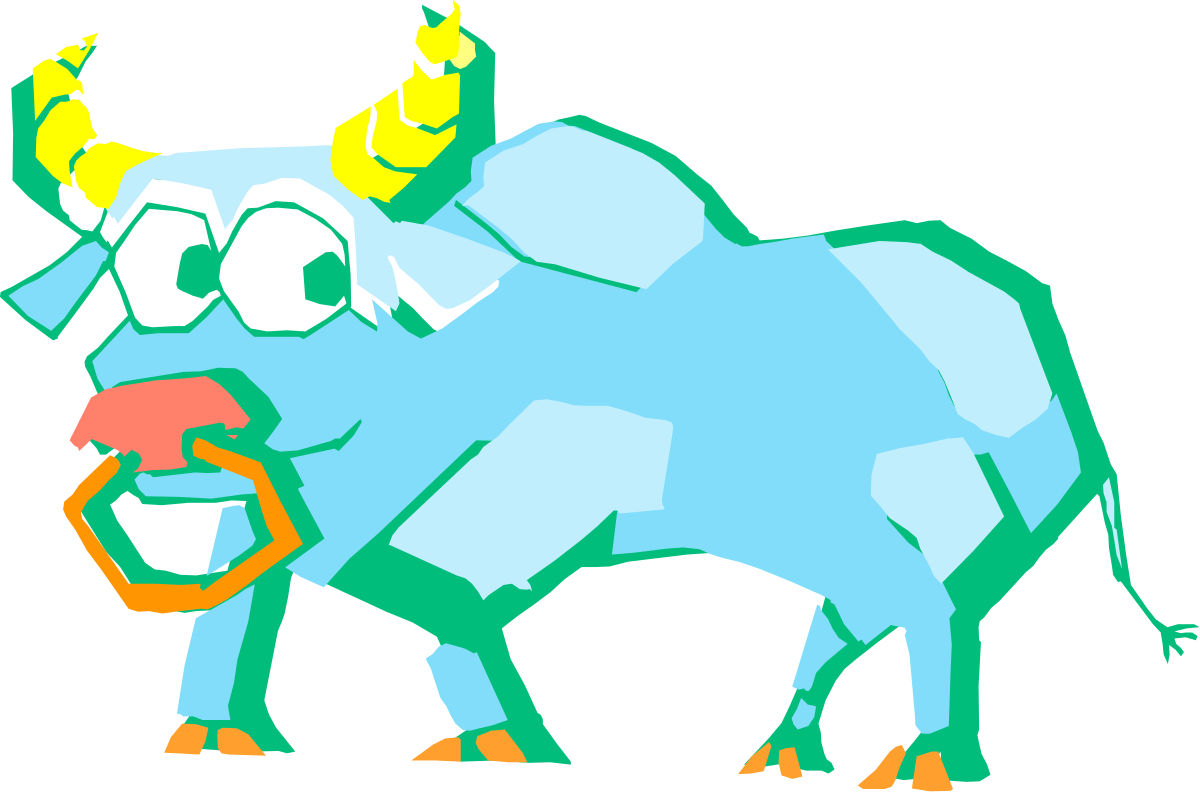 a bull with a large horn and a small horn clip art png transparent Bull Clipart: Majestic Bull with Large and Small Horns