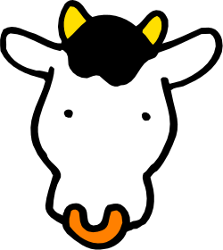 Cow Head with Horns Clipart - Unique Horned Cattle Illustration