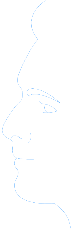 Black and White Face Drawing Clipart for Creative Projects