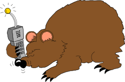 Brown Bear with Gun Clipart: Unique Wildlife Illustration