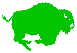 Green Bison Logo Clipart - Vibrant and Unique Design