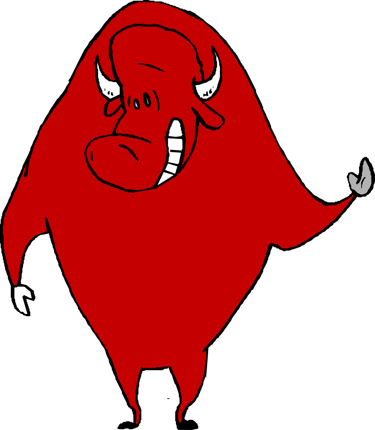 a red bull with a big nose clip art png transparent Red Bull with Big Nose - Vibrant Clipart for Dynamic Projects