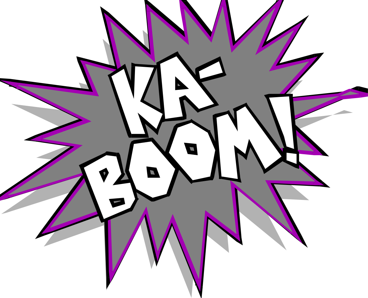 Ka Boom Logo Clipart - Dynamic Explosion Graphics