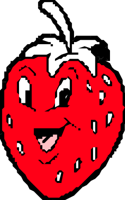 Red Apple with a Smile Clipart  Cheerful Fruit Illustration