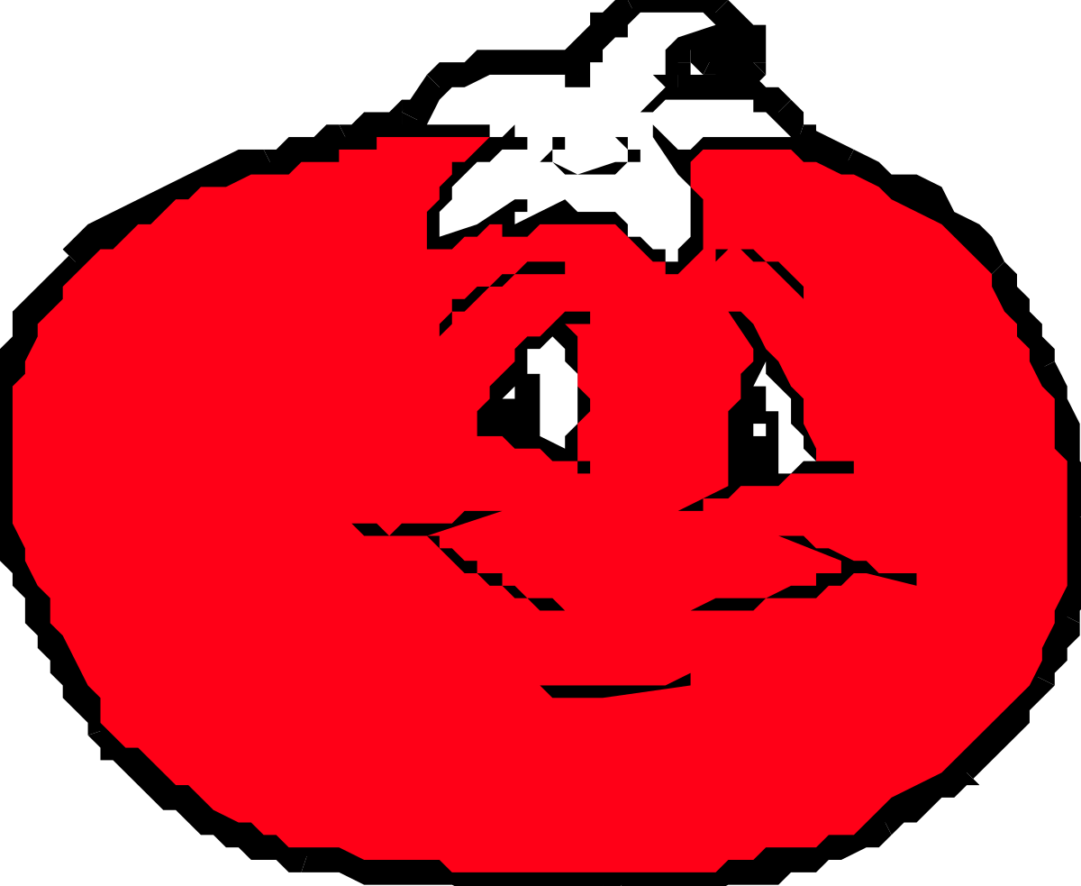 Red Apple on Black Background - Bold Clipart for All Your Needs