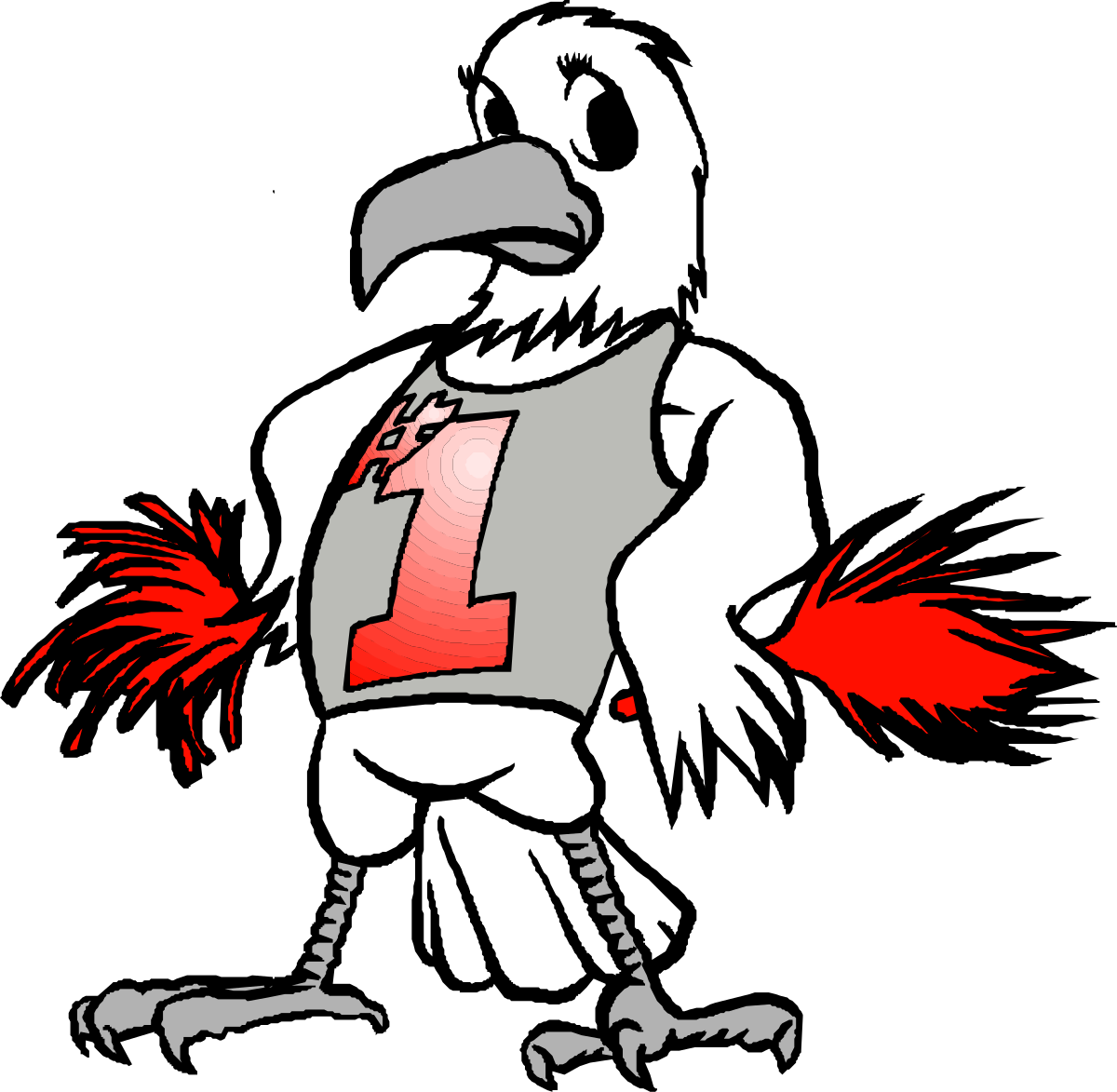 a cartoon bird with a basketball jersey on clip art png transparent Cartoon Bird in Basketball Jersey Clipart