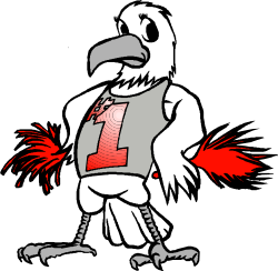 Cartoon Bird in Basketball Jersey Clipart