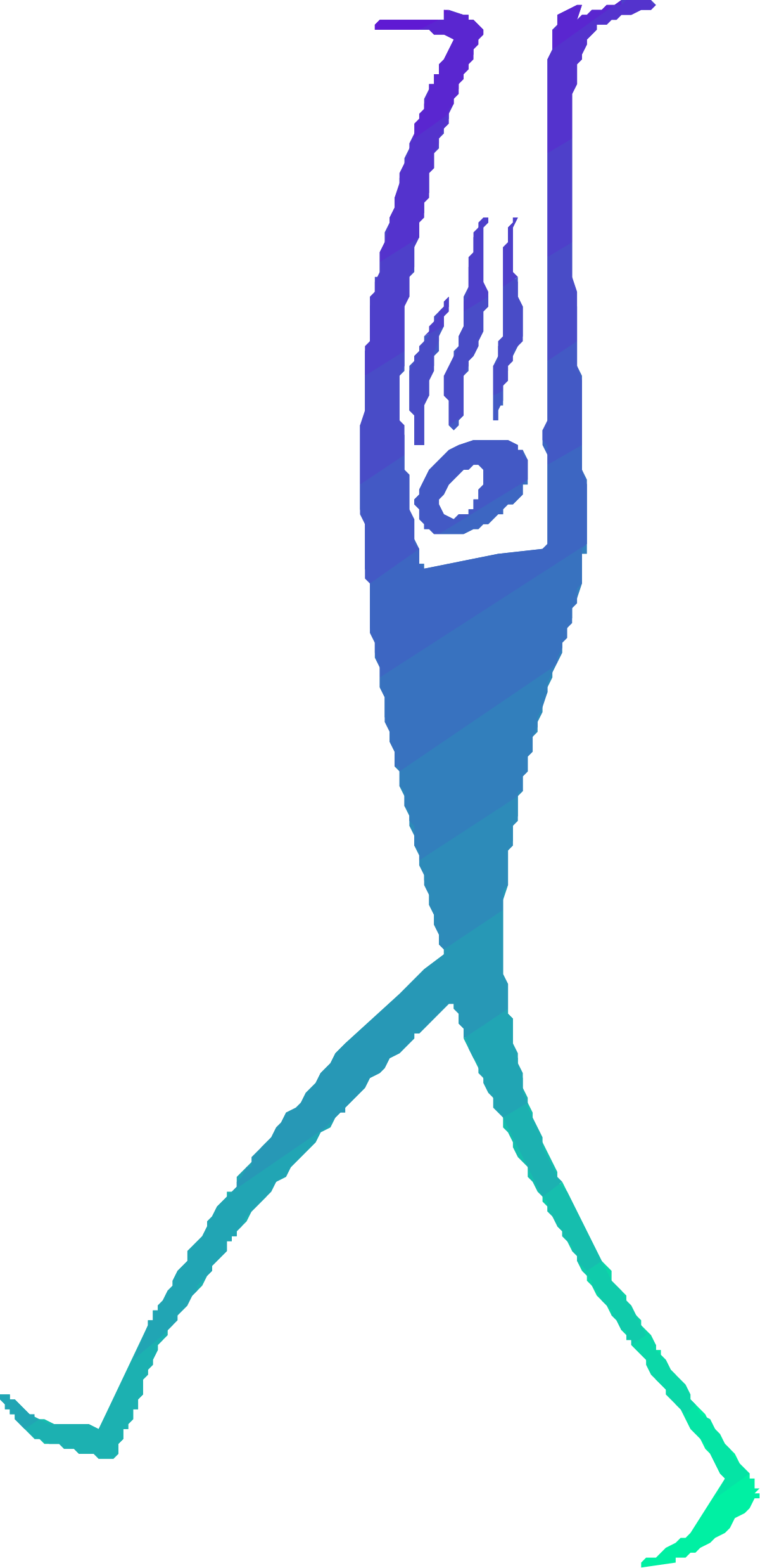 Yoga Silhouette of a Man - Dynamic Clipart for Wellness Themes
