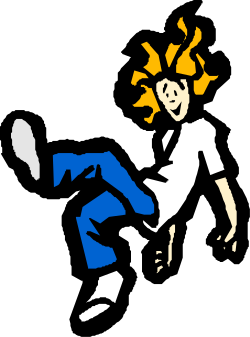 Soccer Ball Kicking Action Clipart - Dynamic Sports Illustration