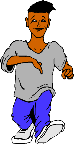 Boy in Blue Pants and White Shirt Clipart  Perfect for Your Projects