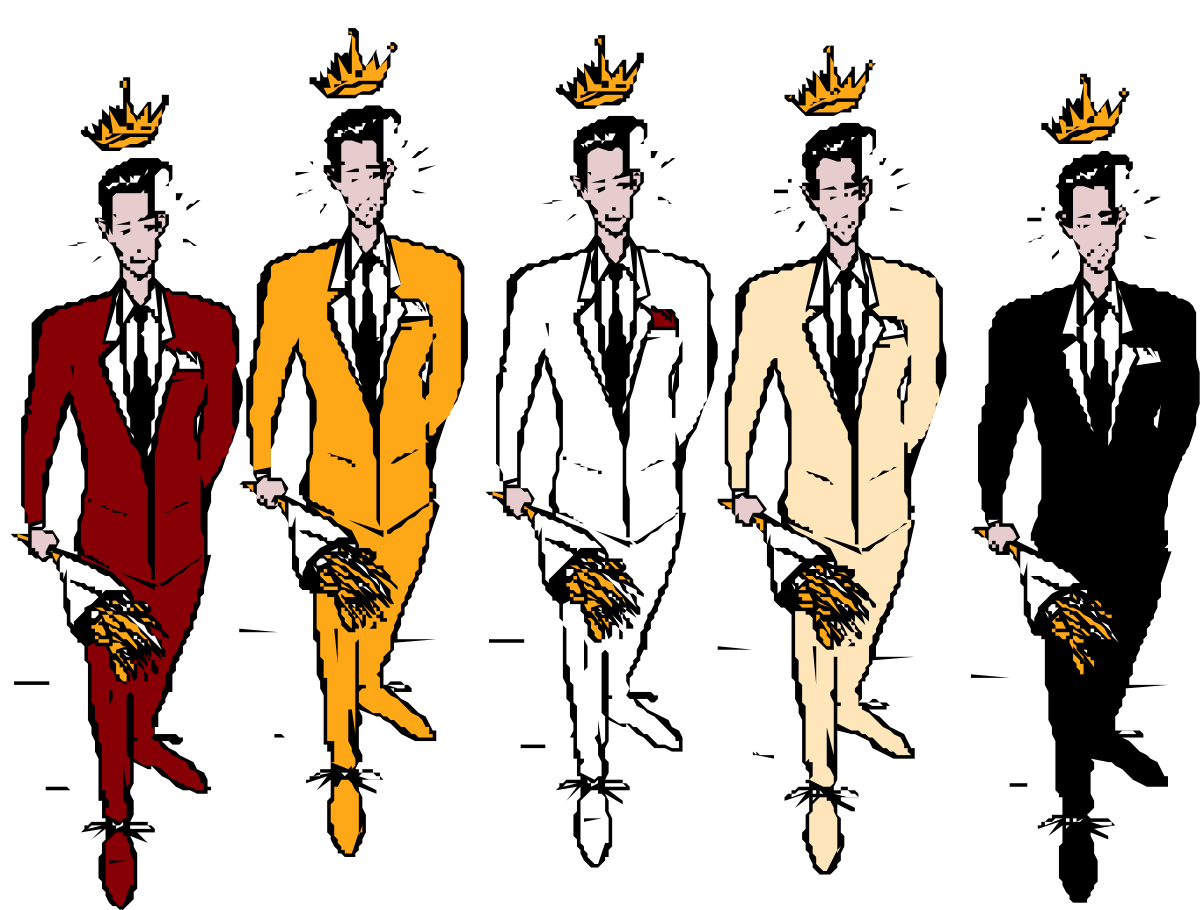 a group of men in suits and crowns clip art png transparent Men in Suits and Crowns Clipart: Regal Representation for Your Projects