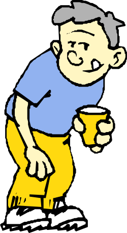 Coffee Cup Clipart: Man Enjoying a Warm Beverage