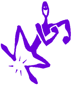 Purple and White Star with White Outline Clipart for Creative Projects