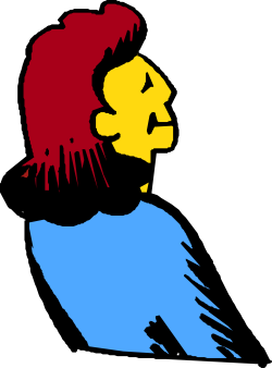 Lion with Vibrant Red and Blue Mane Clipart