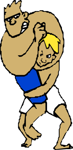 Cartoon Character in Blue Shirt and White Shorts - Fun Clipart Collection