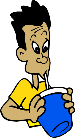 Man Holding Bowl of Food - Clipart for Culinary Themes