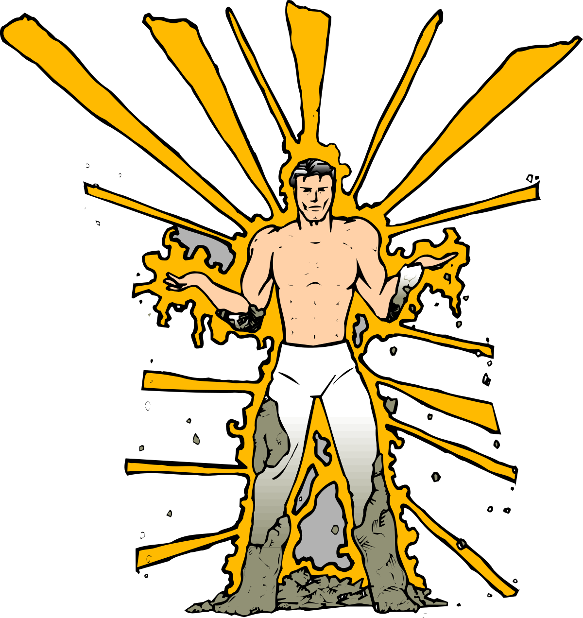 a man with a fist and a fist in his hand clip art png transparent Man with Fist Symbolizing Strength and Determination Clipart