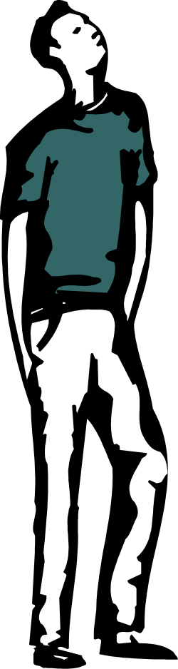 Silhouette of a Man with Hat and Backpack: Versatile Clipart for Your Projects