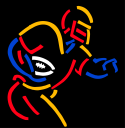 Football Player with Ball Clipart for Dynamic Sports Designs