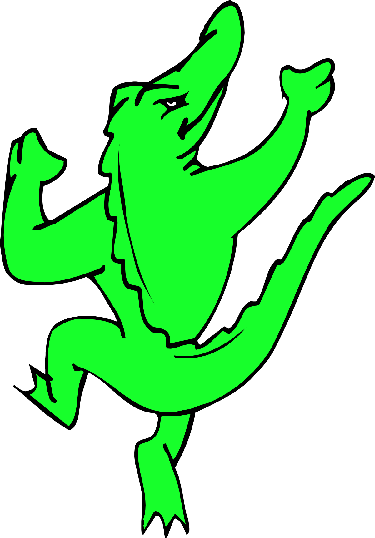 Green Silhouette of a Man in a Suit - Elegant Clipart for Various Uses