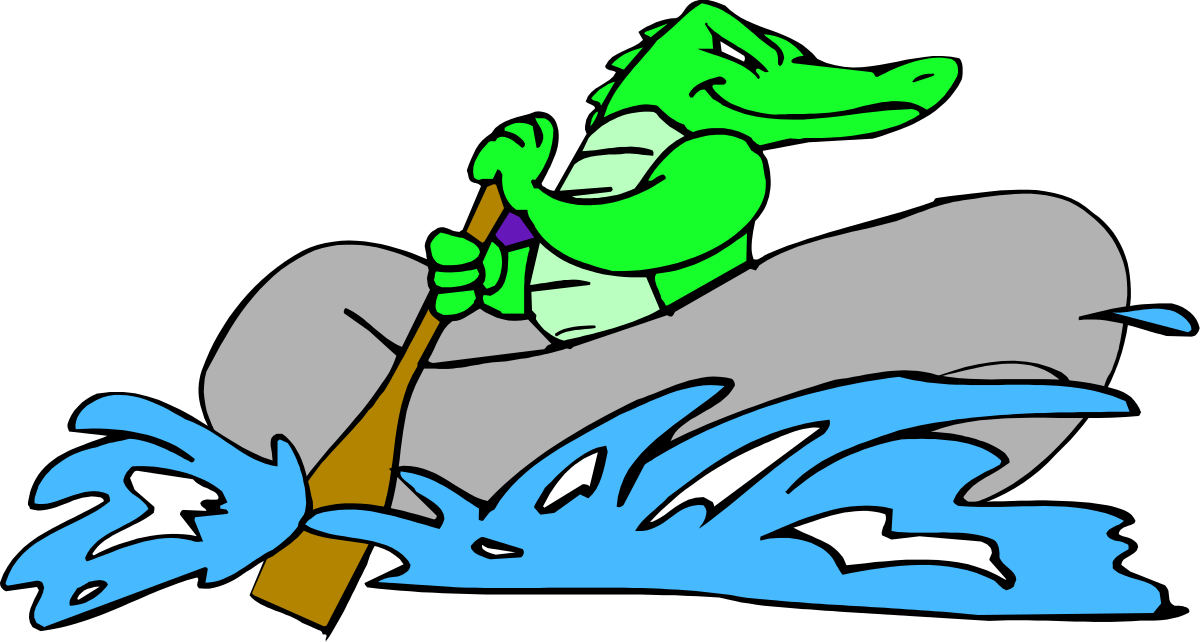 Cartoon Crocodile Sitting on a Rock - Playful Clipart for Fun Projects
