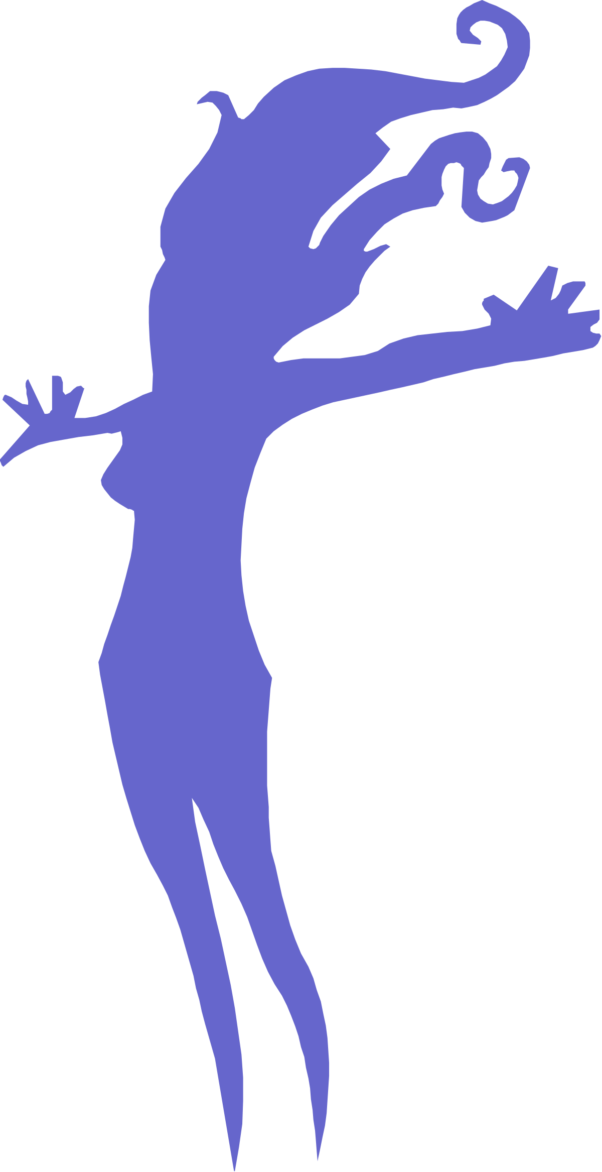 a silhouette of a woman with a long hair clip art png transparent Silhouette of a Woman with Long Hair - Elegant Clipart Design