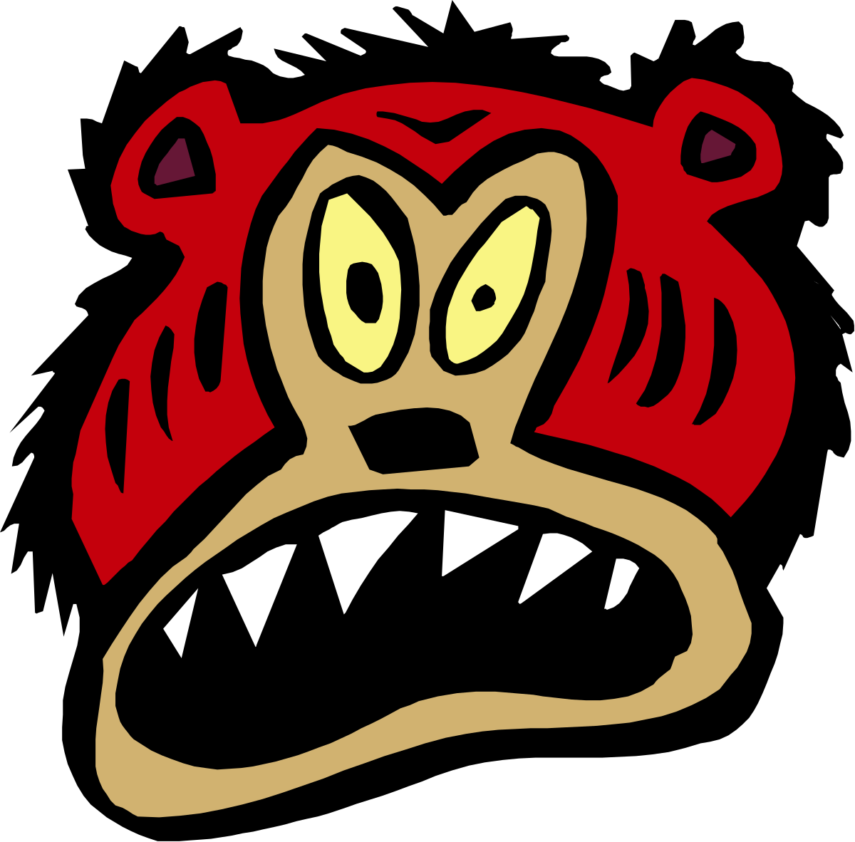 a cartoon tiger with a big mouth clip art png transparent Cartoon Tiger with Big Mouth Clipart - Fun and Playful Animal Graphics