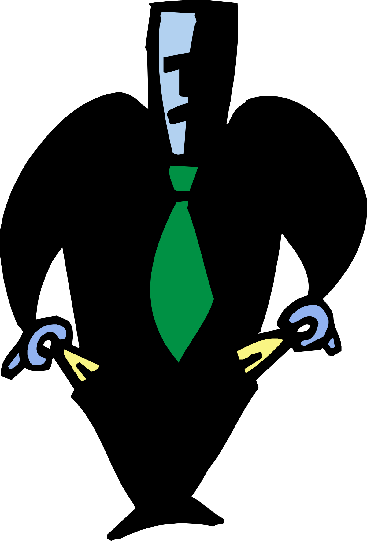 Man in a Tie Clipart - Stylish Green Tie Design for Your Projects