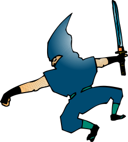 Man in Blue Suit Holding Knife - Professional Clipart for Diverse Uses