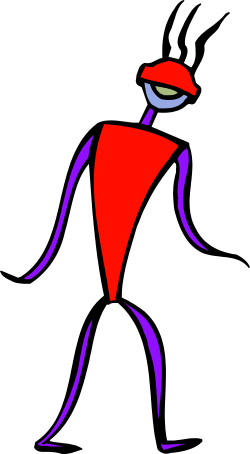 Man in Red Shirt and Blue Pants Clipart for Creative Projects