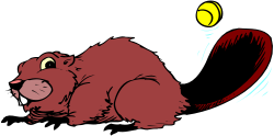 Cartoon Bear Holding Tennis Ball - Fun Clipart for Sports Themes