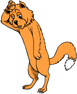 Cartoon Cat with Big Tail - Adorable Clipart Illustration