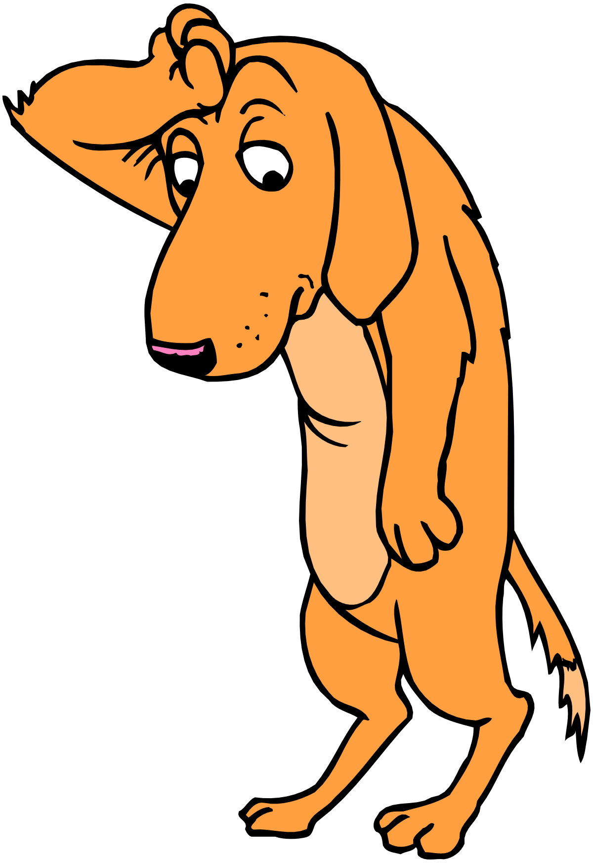 Cartoon Dog Clipart with Big Nose for Creative Projects