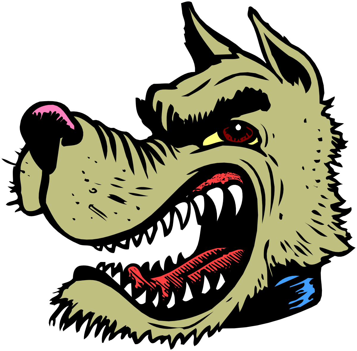 Dog Open Mouth Tongue Out Clipart - Fun and Playful Canine Illustration