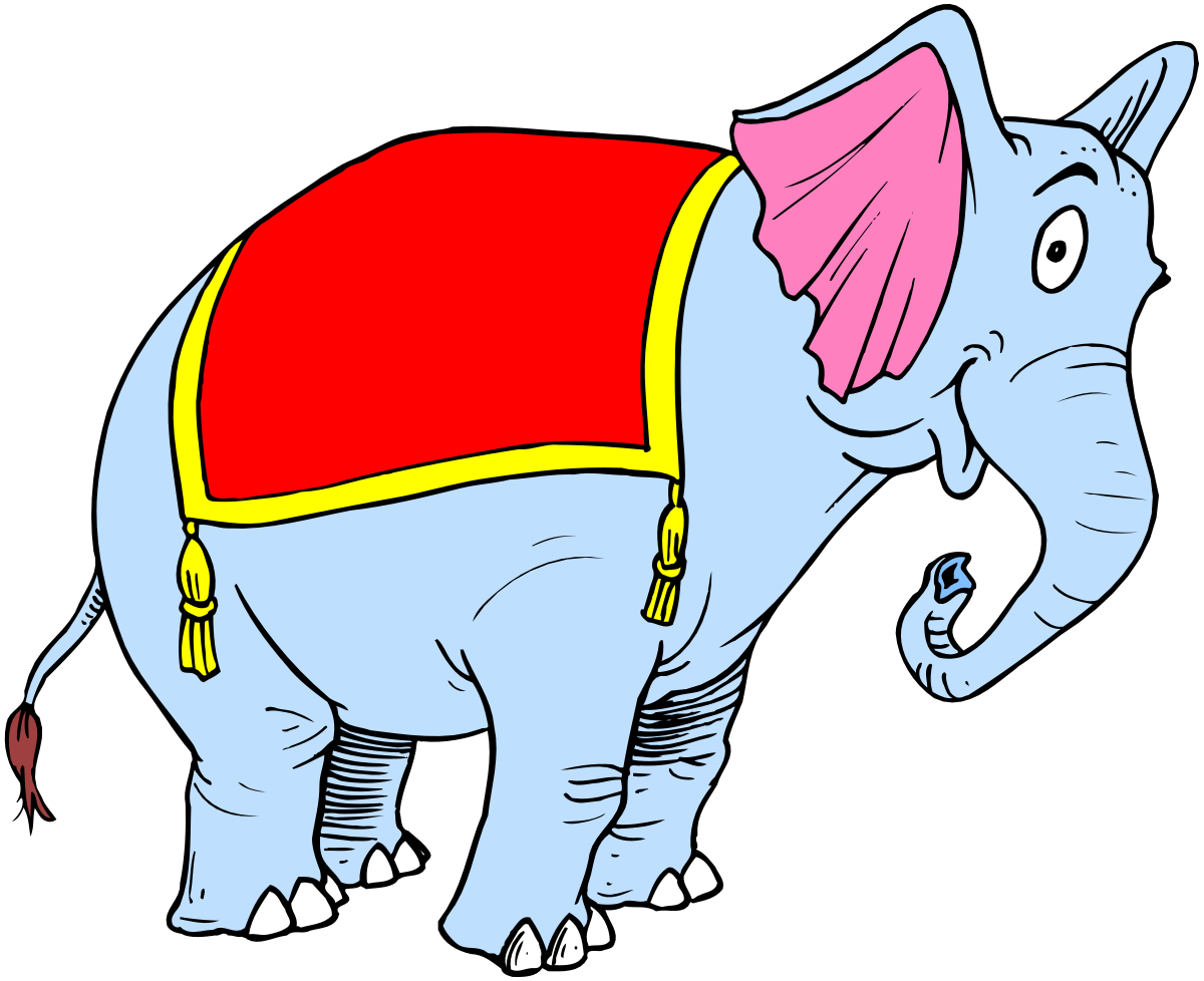 an elephant with a red vest on its back clip art png transparent Elephant in a Red Vest Clipart: Iconic and Playful Designs