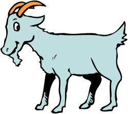 Goat Clipart with Prominent Horns - Perfect for Creative Projects