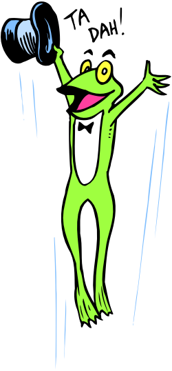 Cartoon Frog with Hat - Whimsical Clipart for Fun Projects
